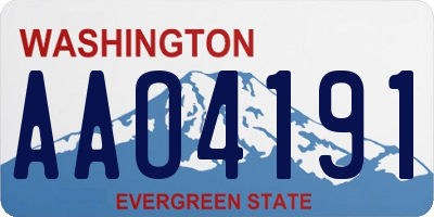 WA license plate AAO4191