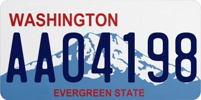 WA license plate AAO4198
