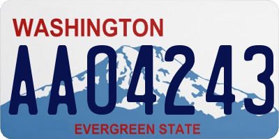 WA license plate AAO4243