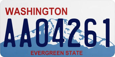 WA license plate AAO4261