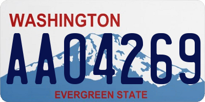 WA license plate AAO4269