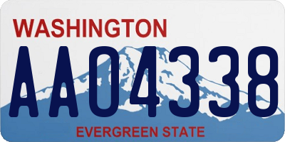 WA license plate AAO4338