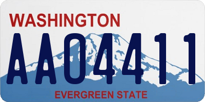 WA license plate AAO4411