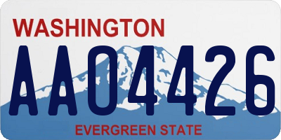 WA license plate AAO4426
