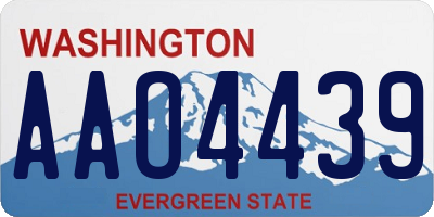 WA license plate AAO4439