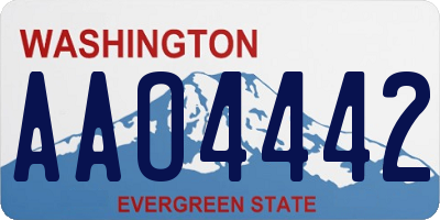 WA license plate AAO4442