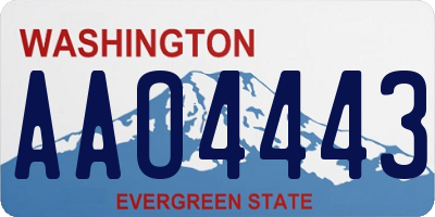 WA license plate AAO4443
