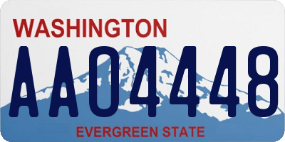 WA license plate AAO4448