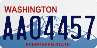 WA license plate AAO4457