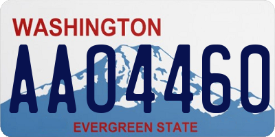 WA license plate AAO4460