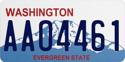 WA license plate AAO4461