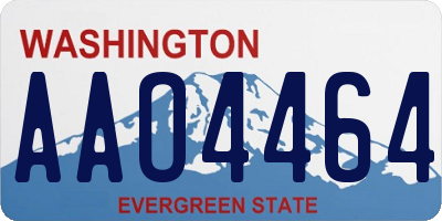 WA license plate AAO4464