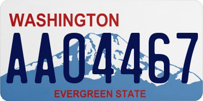 WA license plate AAO4467