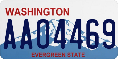 WA license plate AAO4469