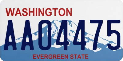 WA license plate AAO4475