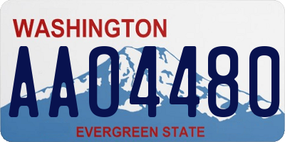 WA license plate AAO4480