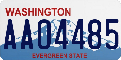 WA license plate AAO4485