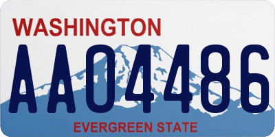 WA license plate AAO4486