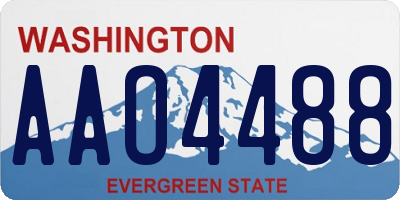 WA license plate AAO4488