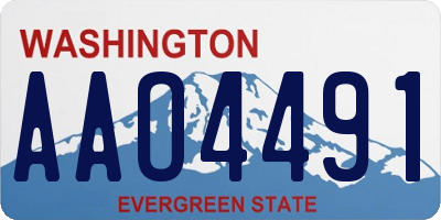 WA license plate AAO4491
