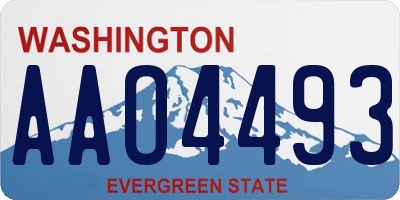 WA license plate AAO4493