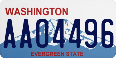 WA license plate AAO4496