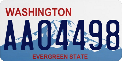 WA license plate AAO4498