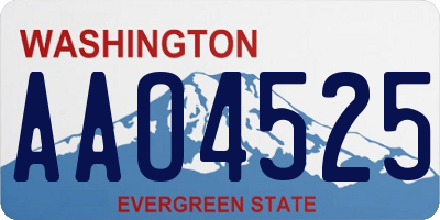 WA license plate AAO4525