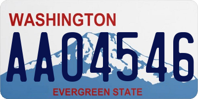 WA license plate AAO4546
