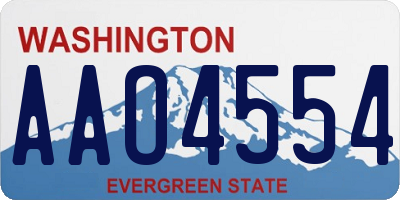 WA license plate AAO4554