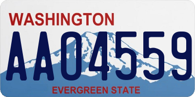 WA license plate AAO4559