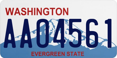 WA license plate AAO4561