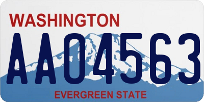 WA license plate AAO4563