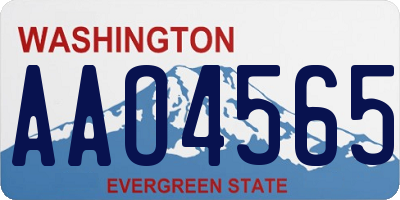 WA license plate AAO4565