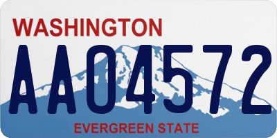 WA license plate AAO4572