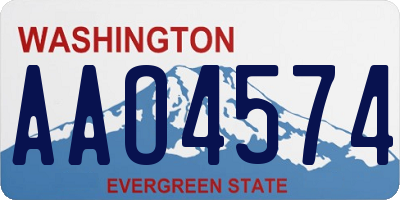WA license plate AAO4574