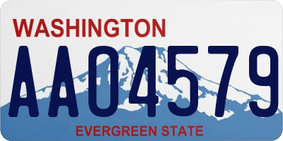 WA license plate AAO4579