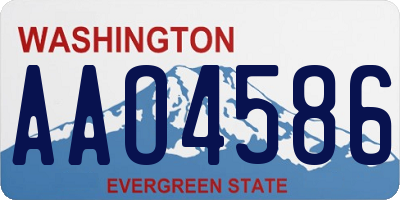 WA license plate AAO4586