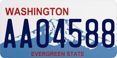 WA license plate AAO4588