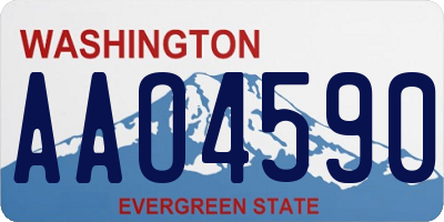 WA license plate AAO4590