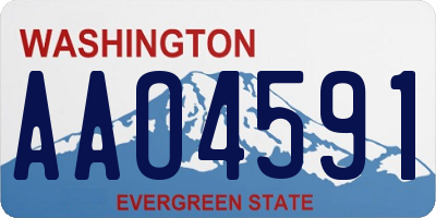WA license plate AAO4591