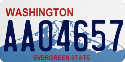 WA license plate AAO4657