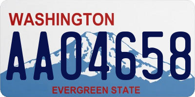 WA license plate AAO4658
