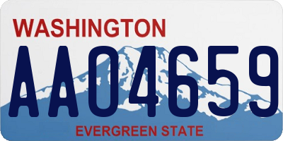 WA license plate AAO4659