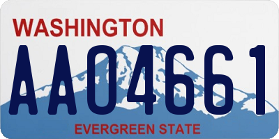 WA license plate AAO4661