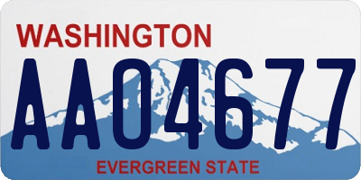 WA license plate AAO4677