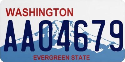 WA license plate AAO4679