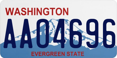 WA license plate AAO4696