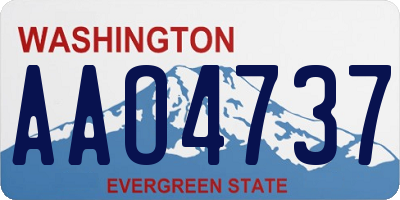 WA license plate AAO4737