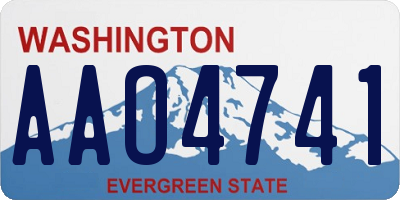 WA license plate AAO4741